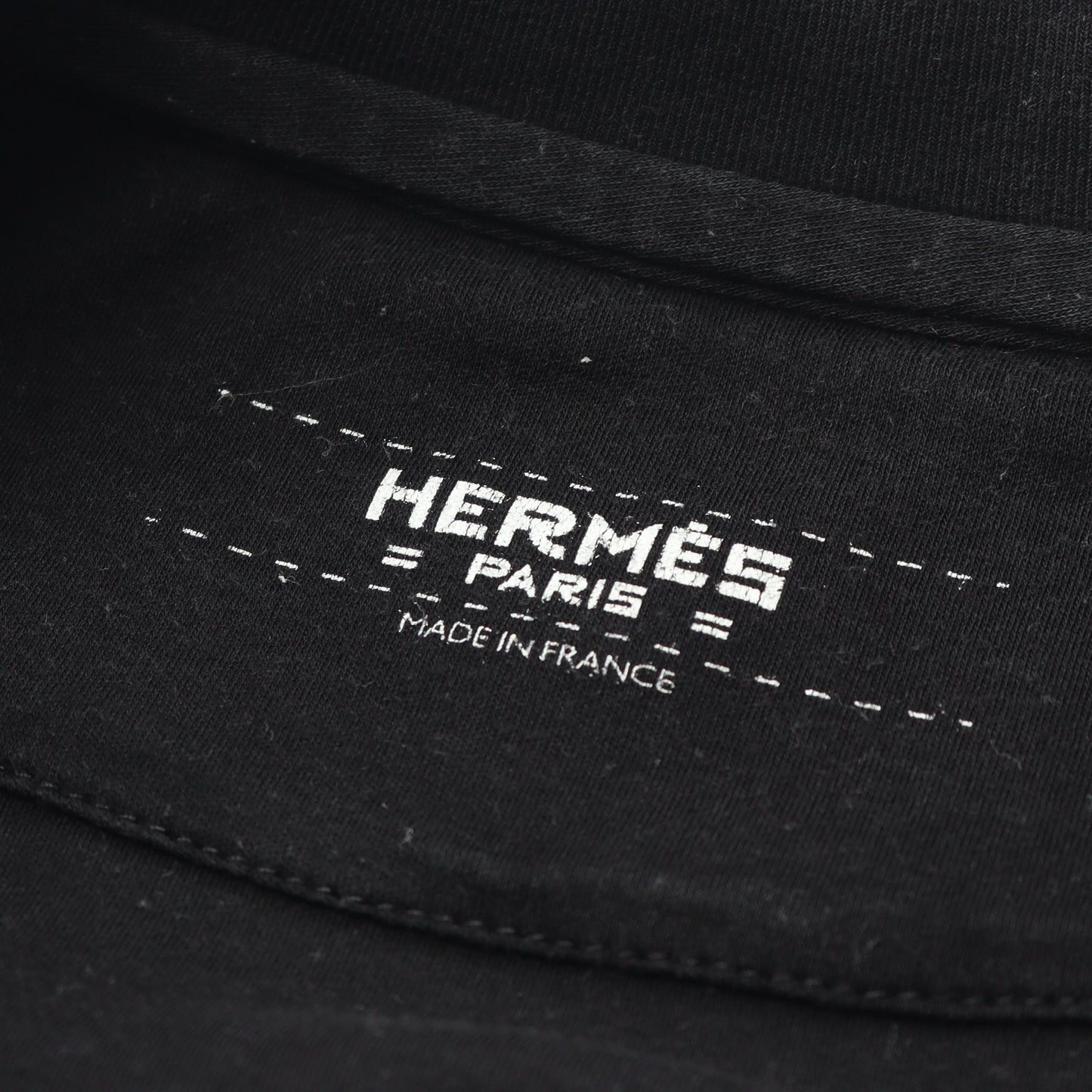 BOUCLERIE D'ATTELAGE Tシャツ クルーネック コットン ブラック エルメス トップス HERMES