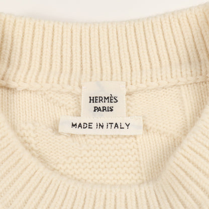 Hロゴ ニットワンピース ウール オフホワイト エルメス ワンピース HERMES