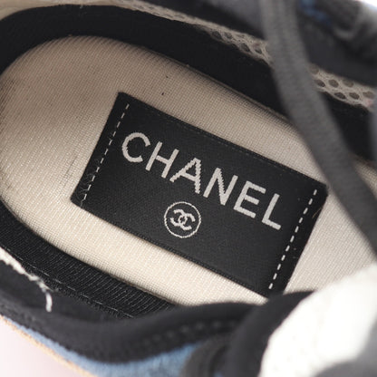 ココマーク スニーカー スエード ファブリック ベージュ ブラック マルチカラー シャネル シューズ CHANEL