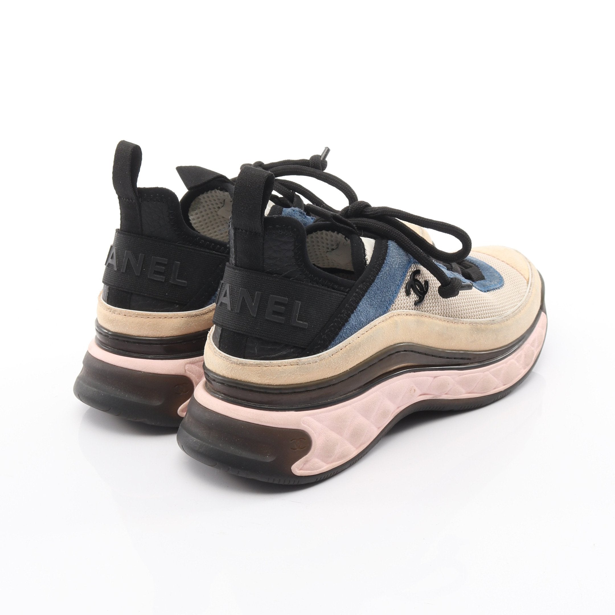 ココマーク スニーカー スエード ファブリック ベージュ ブラック