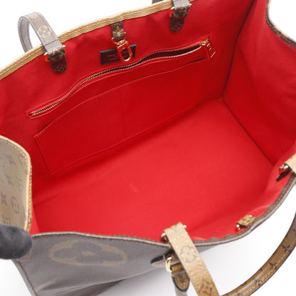 オンザゴーGM モノグラムジャイアント リバース ショルダーバッグ トートバッグ PVC ブラウン ベージュ ルイヴィトン バッグ LOUIS VUITTON