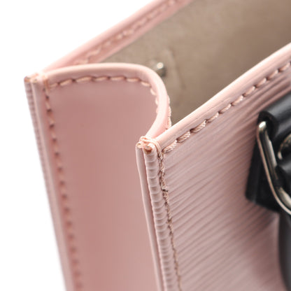 プティット サックプラ エピ ローズバレリーヌ ハンドバッグ レザー ライトピンク ブラック 2WAY ルイヴィトン バッグ LOUIS VUITTON