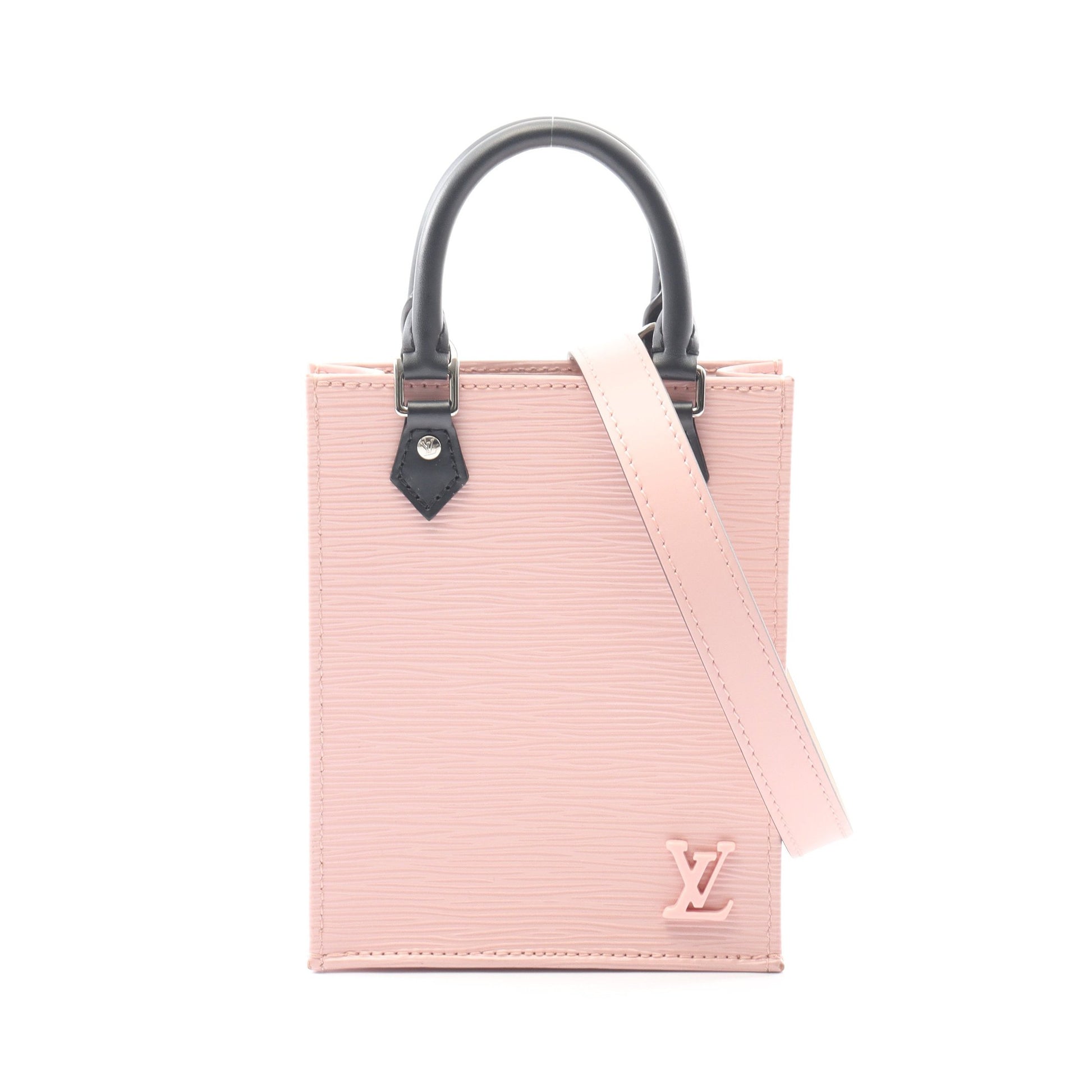 プティット サックプラ エピ ローズバレリーヌ ハンドバッグ レザー ライトピンク ブラック 2WAY ルイヴィトン バッグ LOUIS VUITTON
