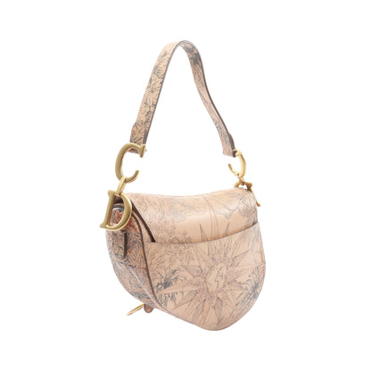 SADDLE サドル ハンドバッグ ボタニカル柄 レザー ピンクベージュ マルチカラー 2WAY クリスチャンディオール バッグ Christian Dior