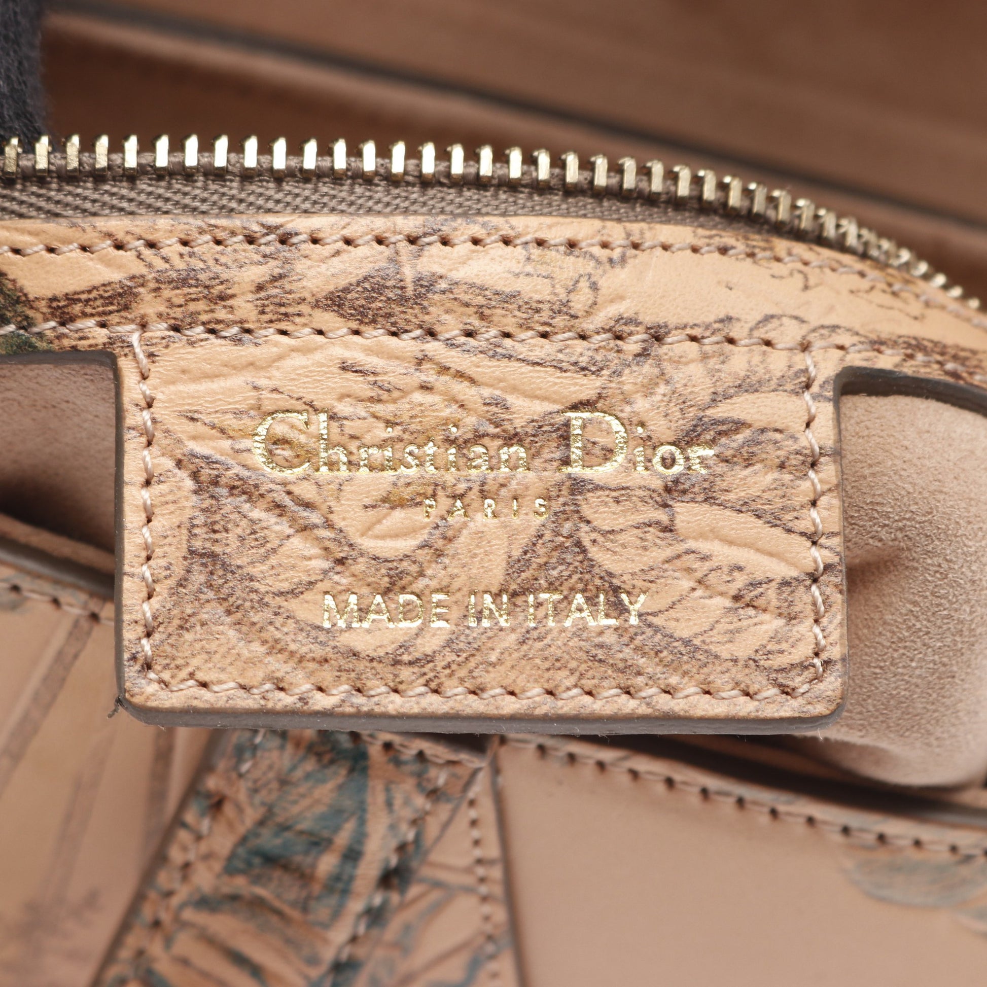 SADDLE サドル ハンドバッグ ボタニカル柄 レザー ピンクベージュ マルチカラー 2WAY クリスチャンディオール バッグ Christian Dior
