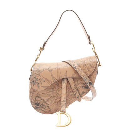 SADDLE サドル ハンドバッグ ボタニカル柄 レザー ピンクベージュ マルチカラー 2WAY クリスチャンディオール バッグ Christian Dior