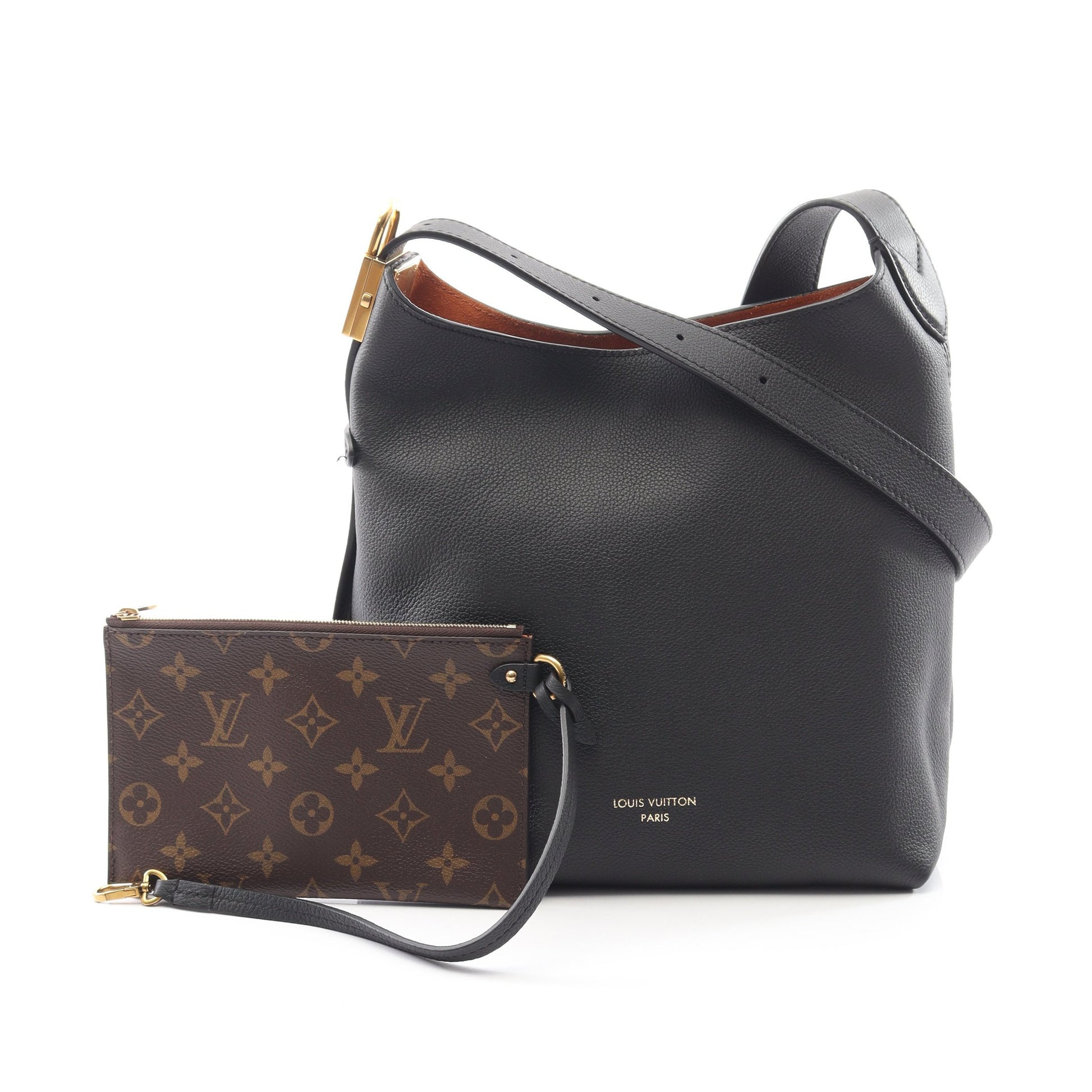 ロウキー ホーボーPM ノワール ショルダーバッグ レザー ブラック ルイヴィトン バッグ LOUIS VUITTON