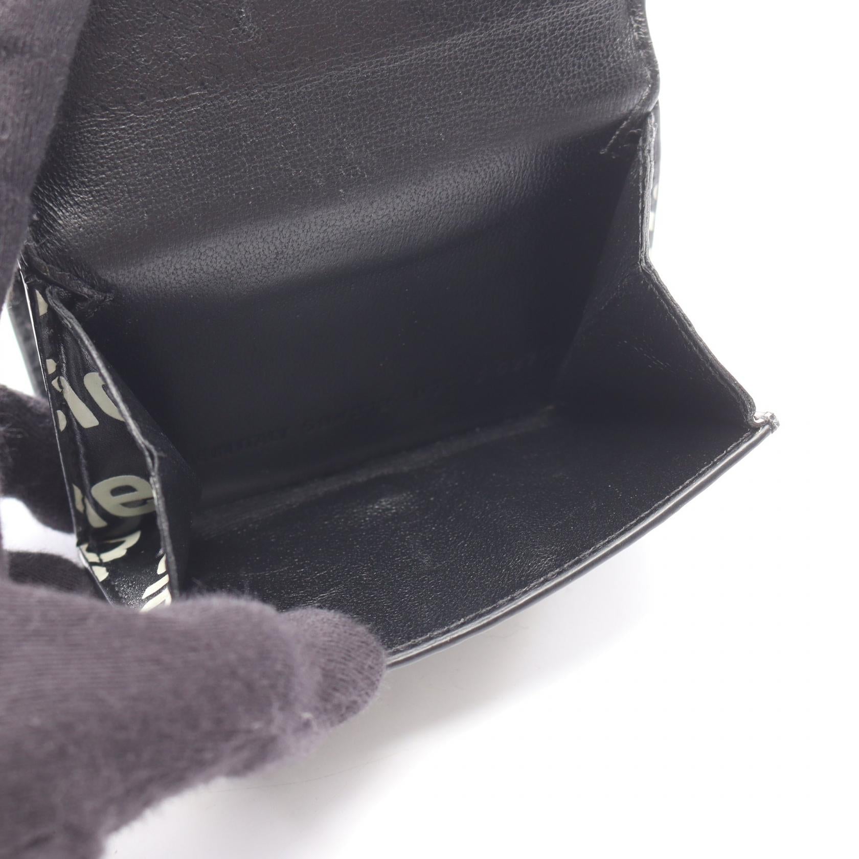 CASH MINI WALLET キャッシュ ミニ ウォレット 三つ折り財布 ロゴ総柄 レザー ブラック ホワイト バレンシアガ 財布・小物 BALENCIAGA