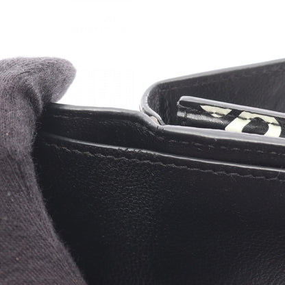 CASH MINI WALLET キャッシュ ミニ ウォレット 三つ折り財布 ロゴ総柄 レザー ブラック ホワイト バレンシアガ 財布・小物 BALENCIAGA