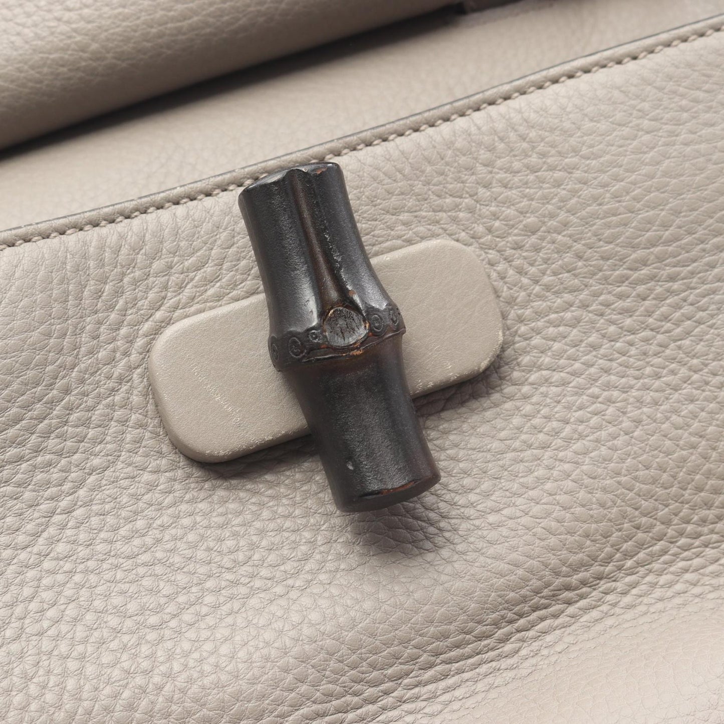 バンブー デイリー ハンドバッグ レザー ライトグレー 2WAY グッチ バッグ GUCCI