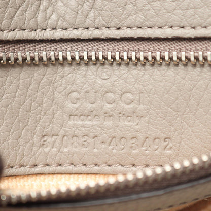 バンブー デイリー ハンドバッグ レザー ライトグレー 2WAY グッチ バッグ GUCCI