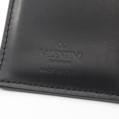 VLTNロゴ 二つ折り長財布 レザー ブラック レッド ヴァレンティノ 財布・小物 VALENTINO