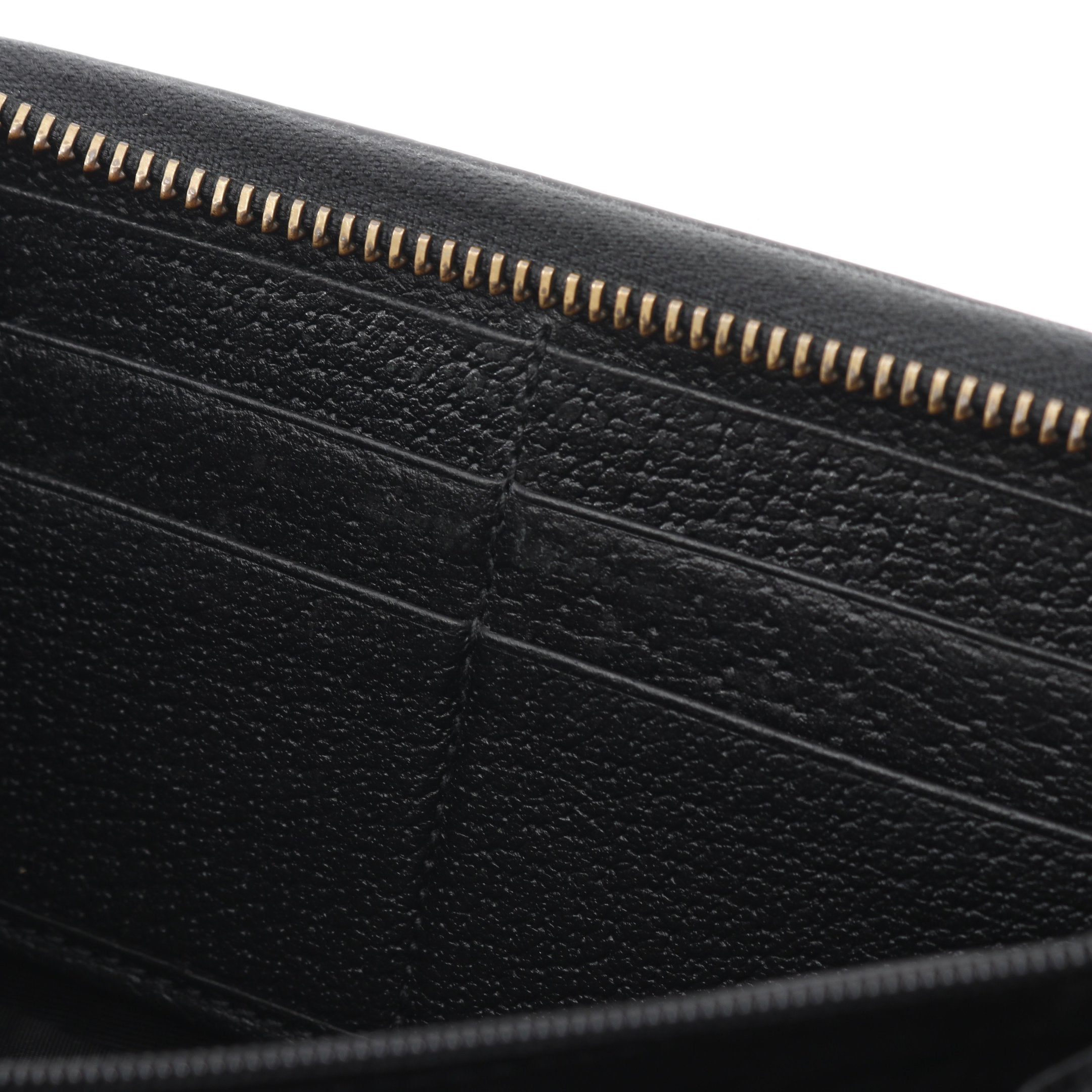 アニマリエ ビー ラウンドファスナー長財布 レザー ブラック グッチ