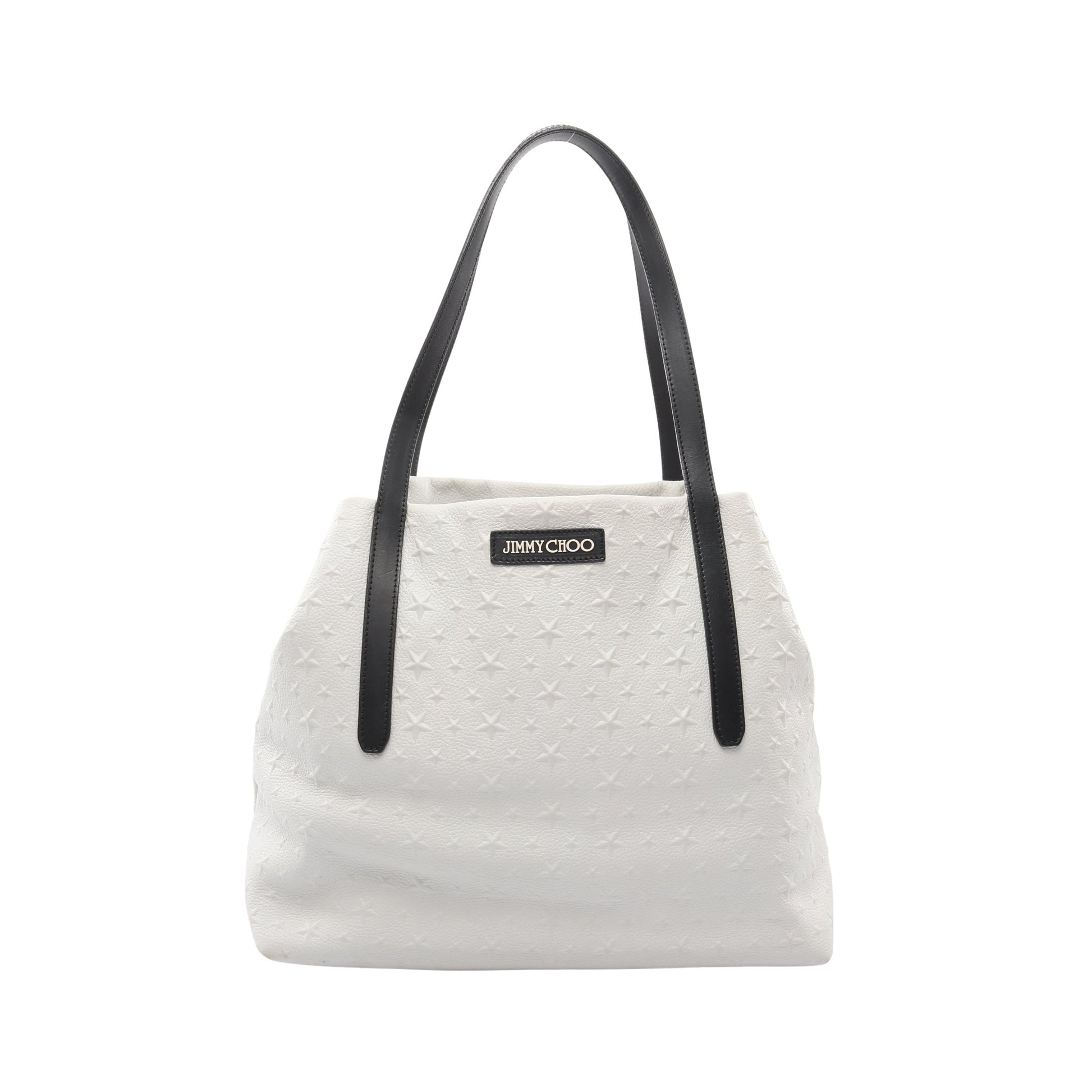 SOFIA M ソフィア スターエンボス ショルダーバッグ トートバッグ レザー オフホワイト ブラック ジミーチュウ バッグ JIMMY CHOO