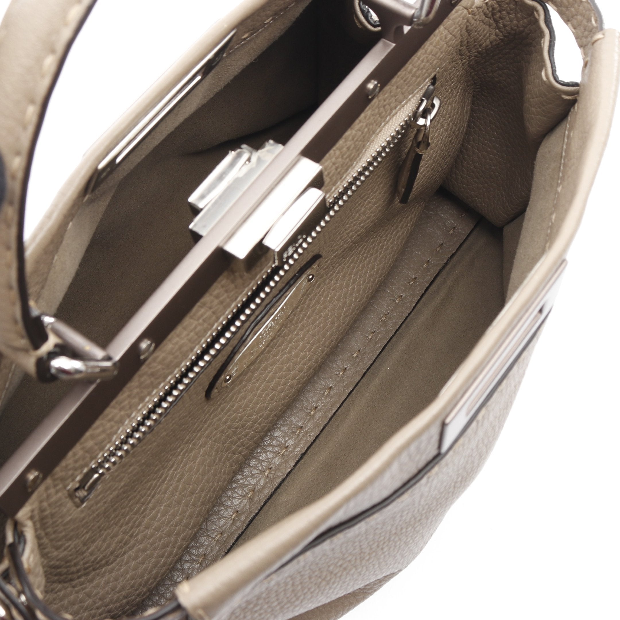 ピーカブー レギュラー セレリア ハンドバッグ レザー グレーベージュ