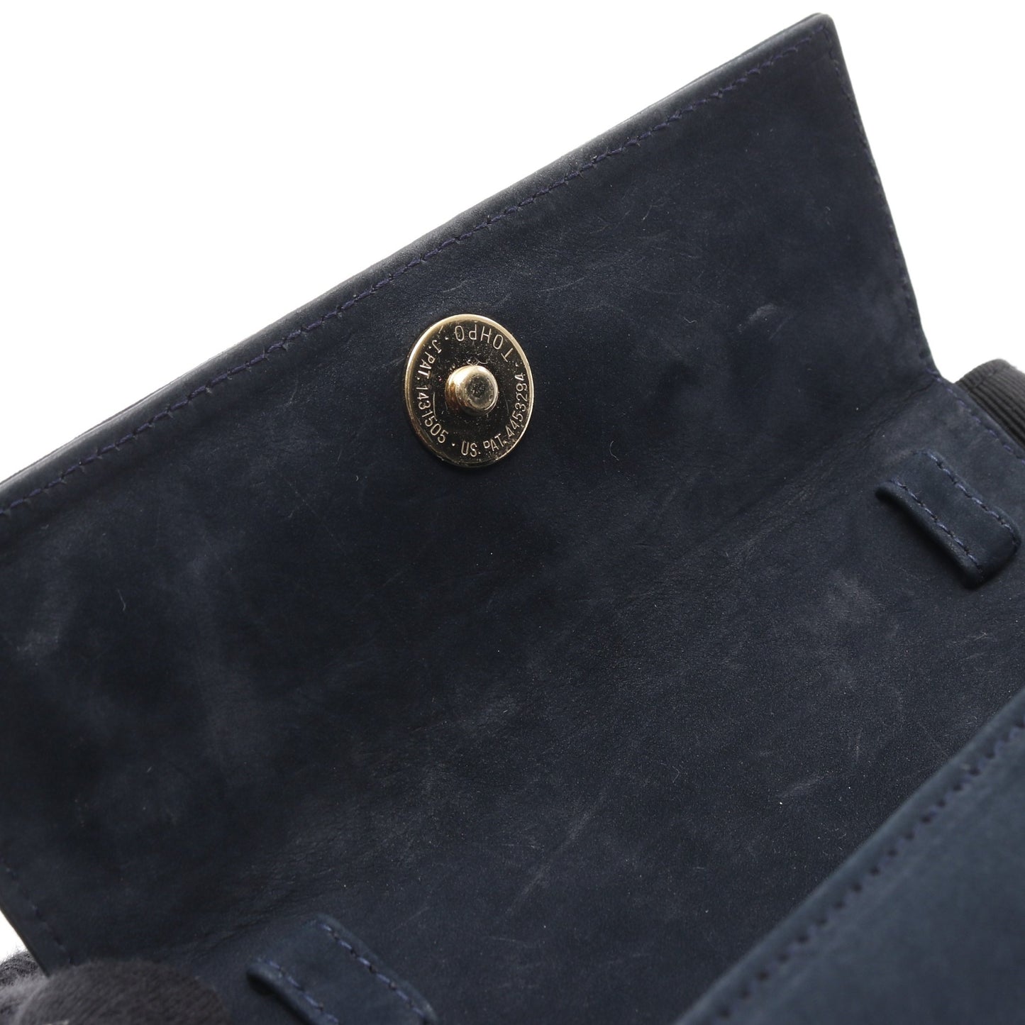 ヴァラリボン ハンドバッグ スエード レザー ダークネイビー 2WAY サルヴァトーレフェラガモ バッグ Salvatore Ferragamo