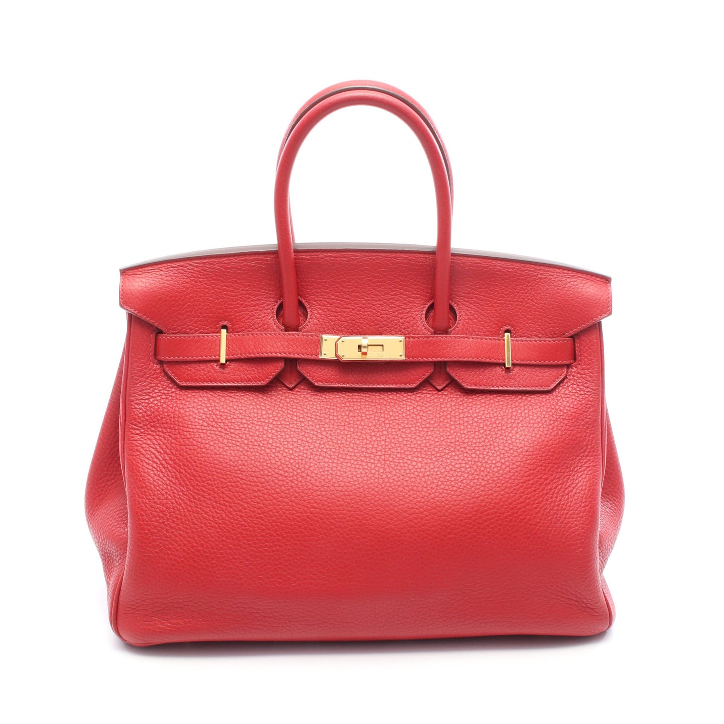 バーキン35 ルージュガランス ハンドバッグ トリヨンクレマンス レッド ゴールド金具 □N刻印 エルメス バッグ HERMES