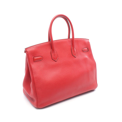 バーキン35 ルージュガランス ハンドバッグ トリヨンクレマンス レッド ゴールド金具 □N刻印 エルメス バッグ HERMES