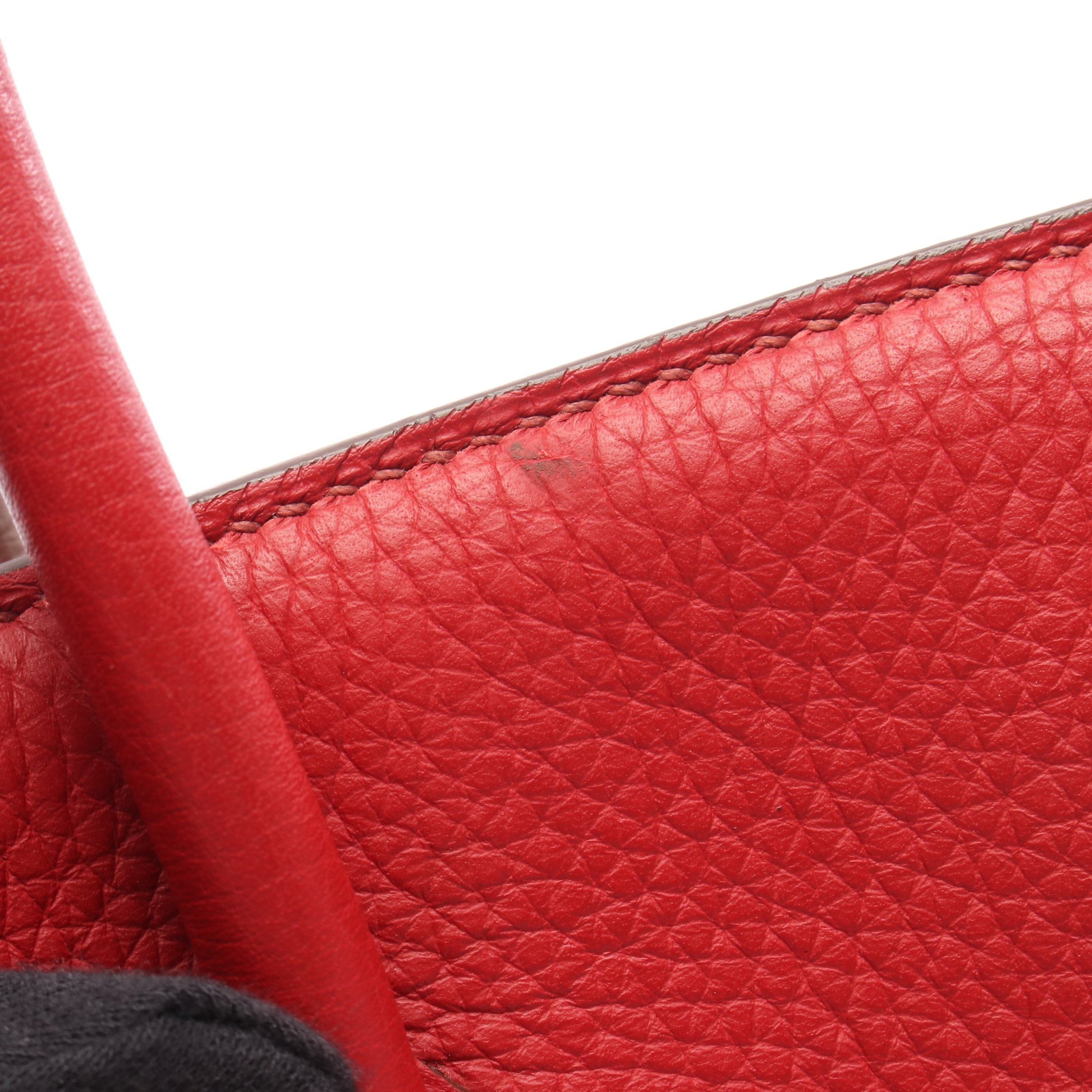 バーキン35 ルージュガランス ハンドバッグ トリヨンクレマンス レッド ゴールド金具 □N刻印 エルメス バッグ HERMES