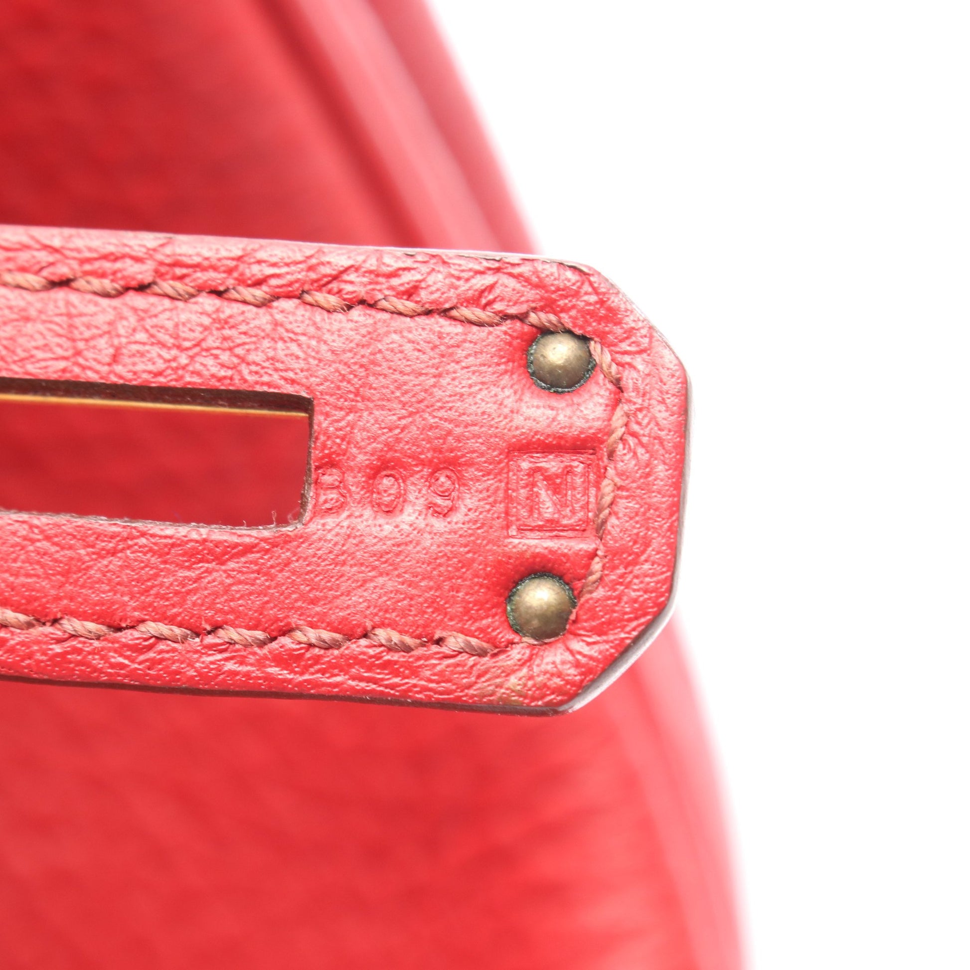 バーキン35 ルージュガランス ハンドバッグ トリヨンクレマンス レッド ゴールド金具 □N刻印 エルメス バッグ HERMES