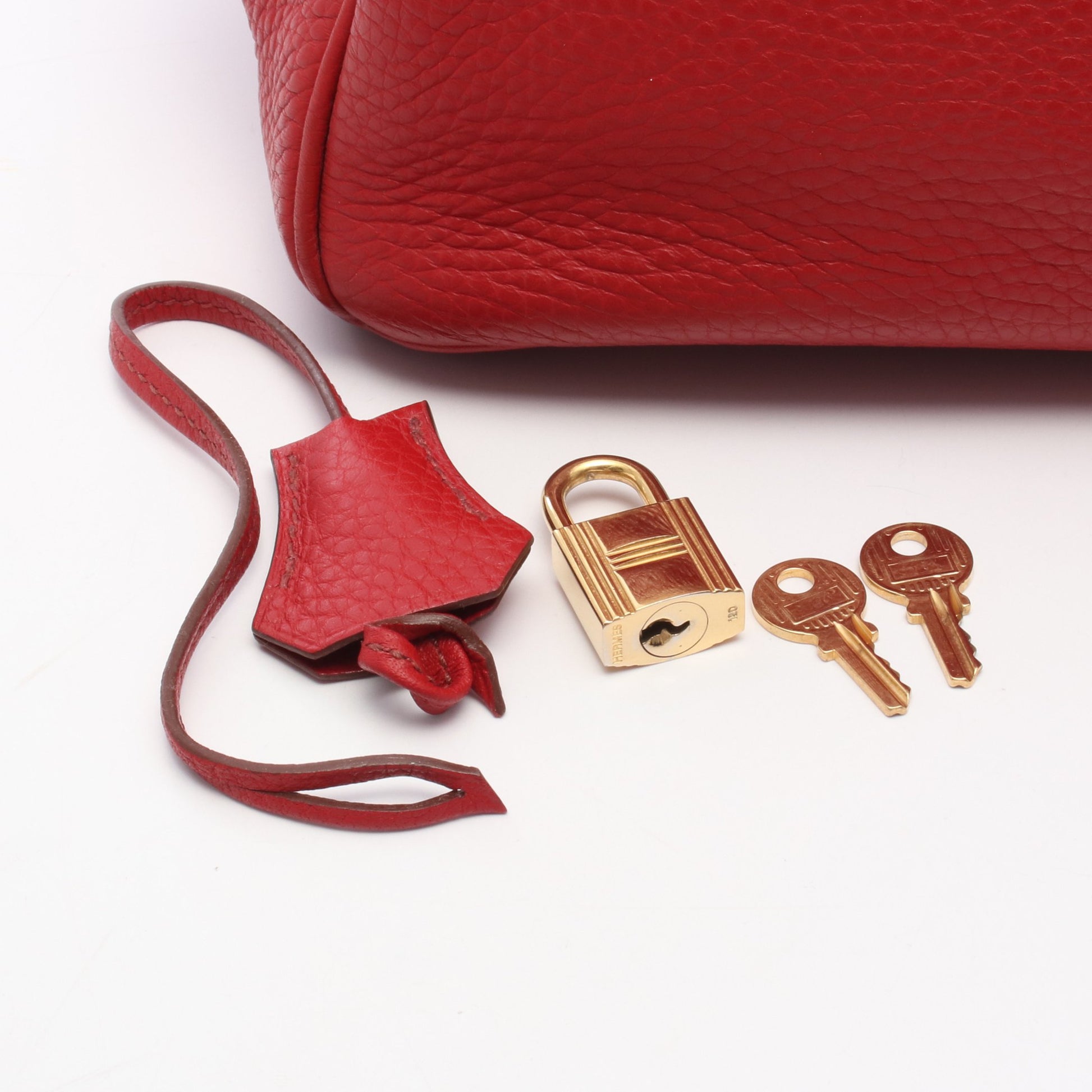 バーキン35 ルージュガランス ハンドバッグ トリヨンクレマンス レッド ゴールド金具 □N刻印 エルメス バッグ HERMES