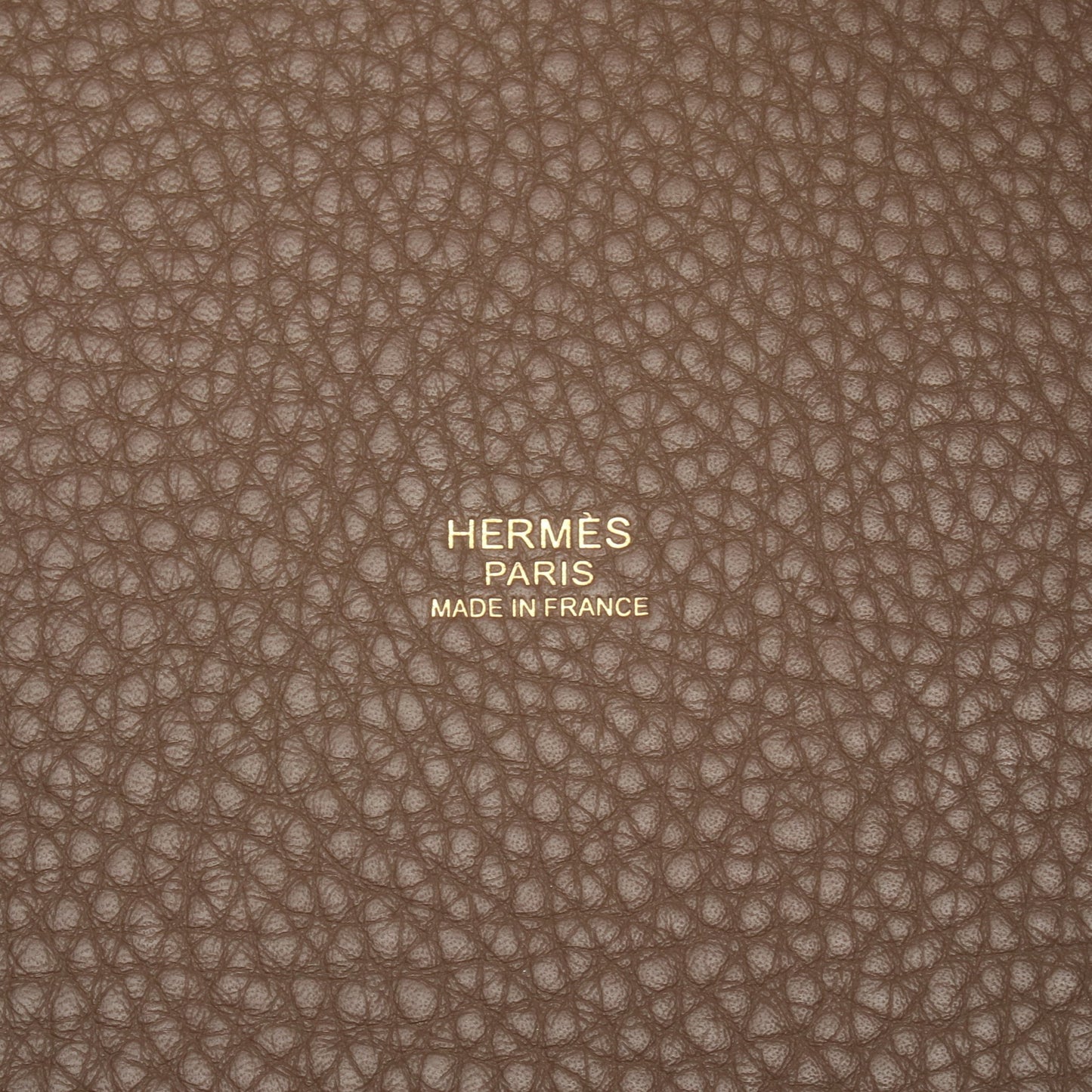 ピコタンロックMM エトゥープ ハンドバッグ トリヨンクレマンス グレーブラウン ゴールド金具 C刻印 エルメス バッグ HERMES