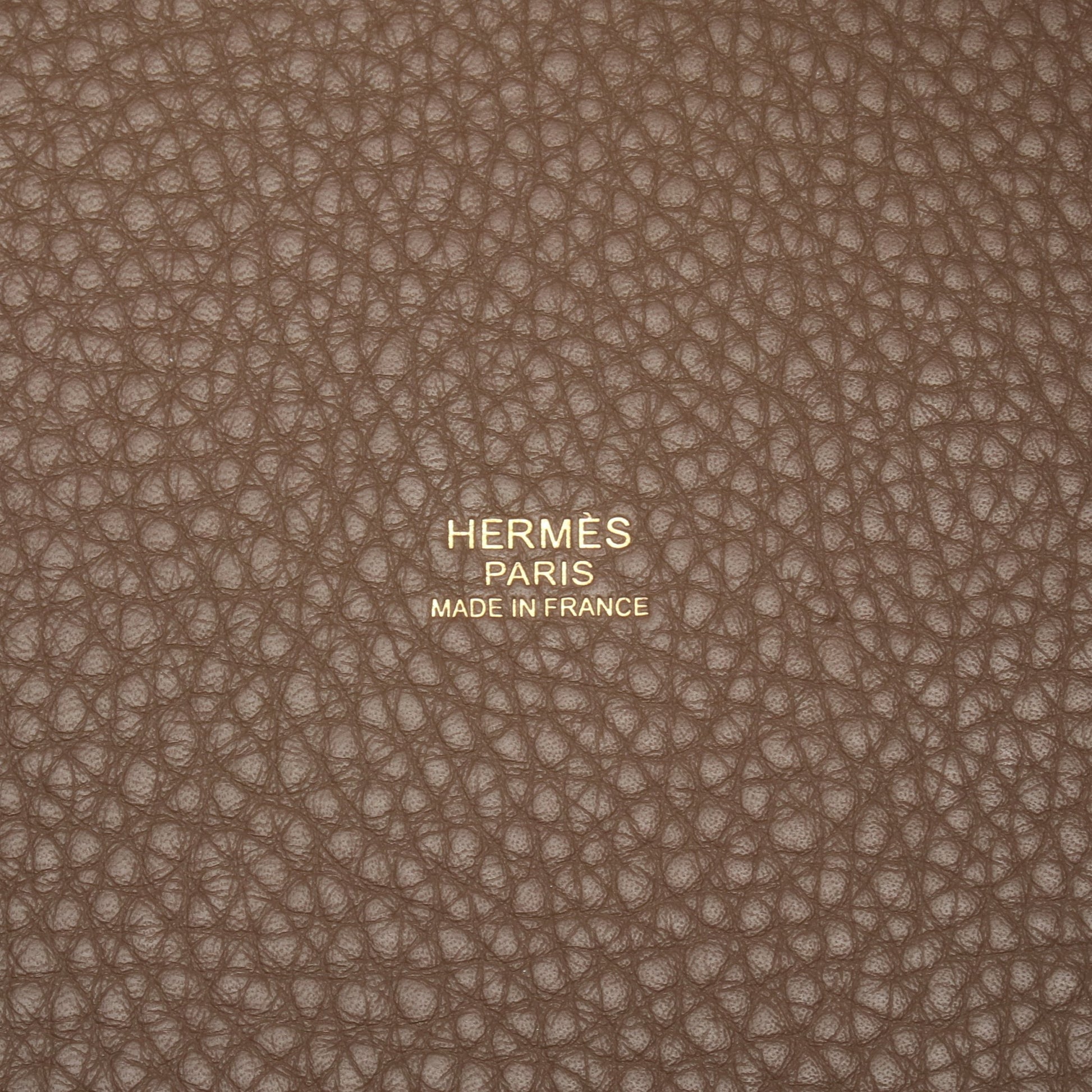 ピコタンロックMM エトゥープ ハンドバッグ トリヨンクレマンス グレーブラウン ゴールド金具 C刻印 エルメス バッグ HERMES