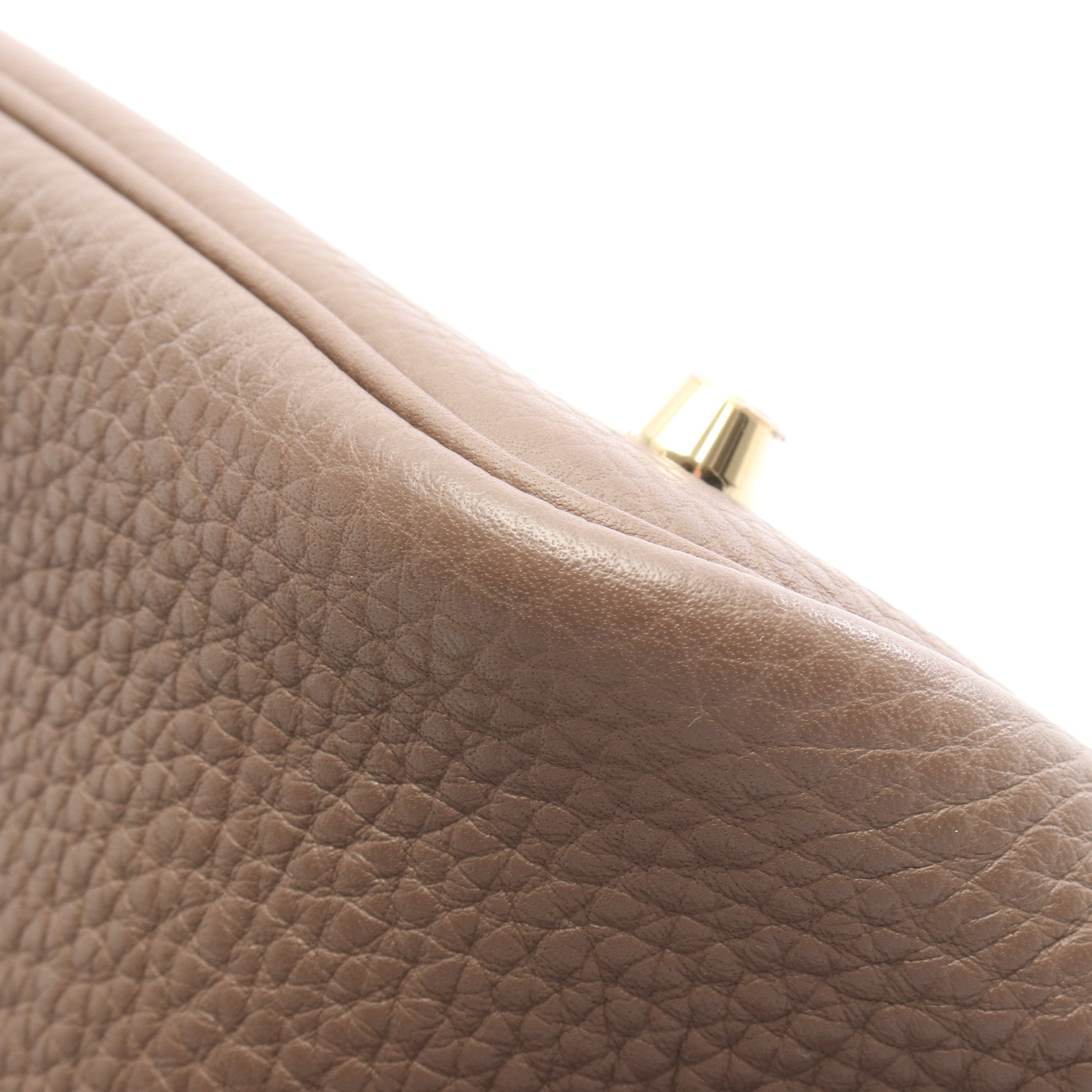 ピコタンロックMM エトゥープ ハンドバッグ トリヨンクレマンス グレー