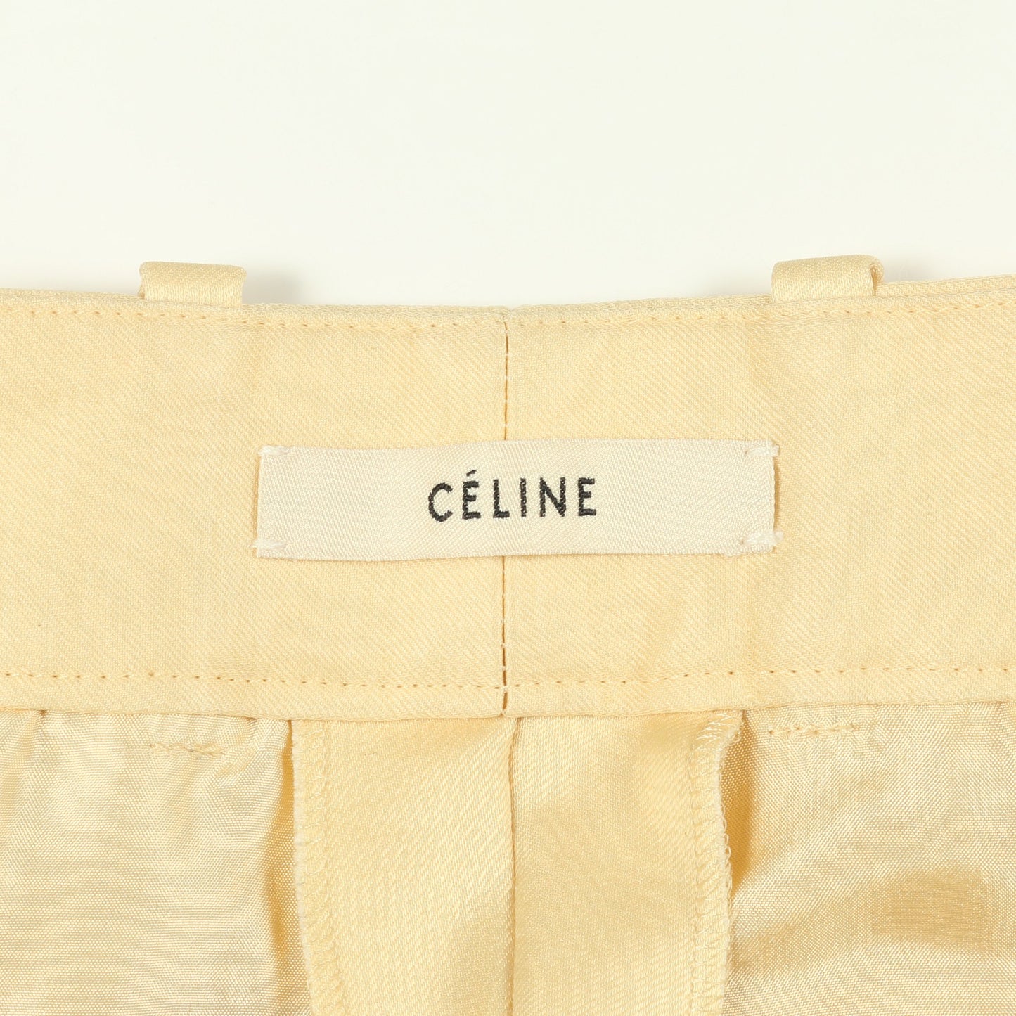 スラックス トラウザーズ レーヨン シルク ウール モヘヤ ベージュ セリーヌ ボトムス CELINE
