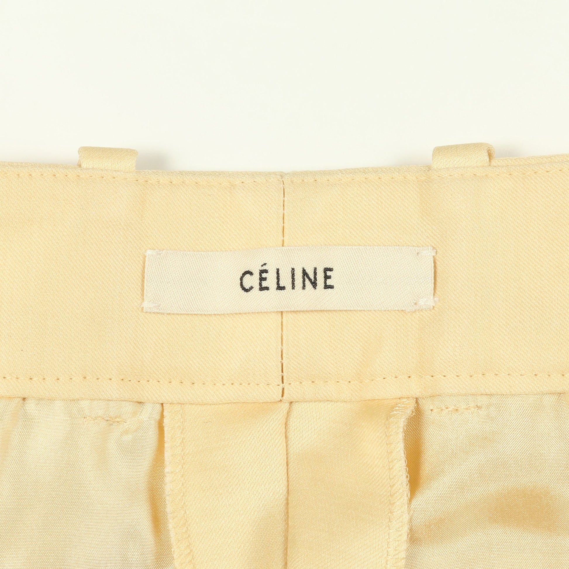 スラックス トラウザーズ レーヨン シルク ウール モヘヤ ベージュ セリーヌ ボトムス CELINE