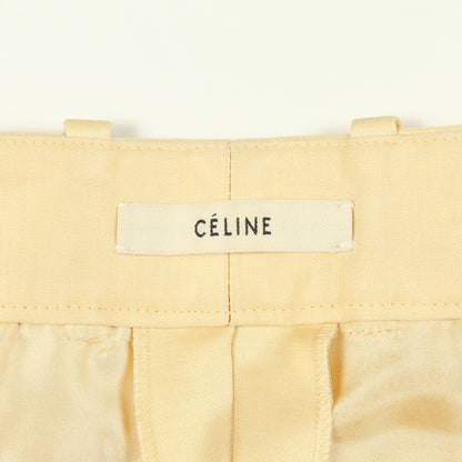 スラックス トラウザーズ レーヨン シルク ウール モヘヤ ベージュ セリーヌ ボトムス CELINE