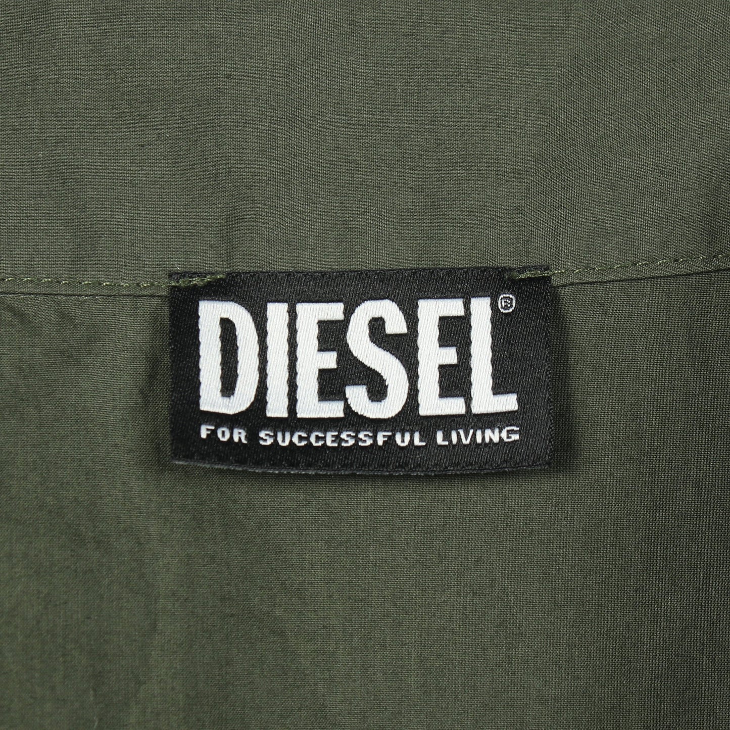 シャツ 半袖 バックロゴ コットン ダークグリーン ディーゼル トップス DIESEL
