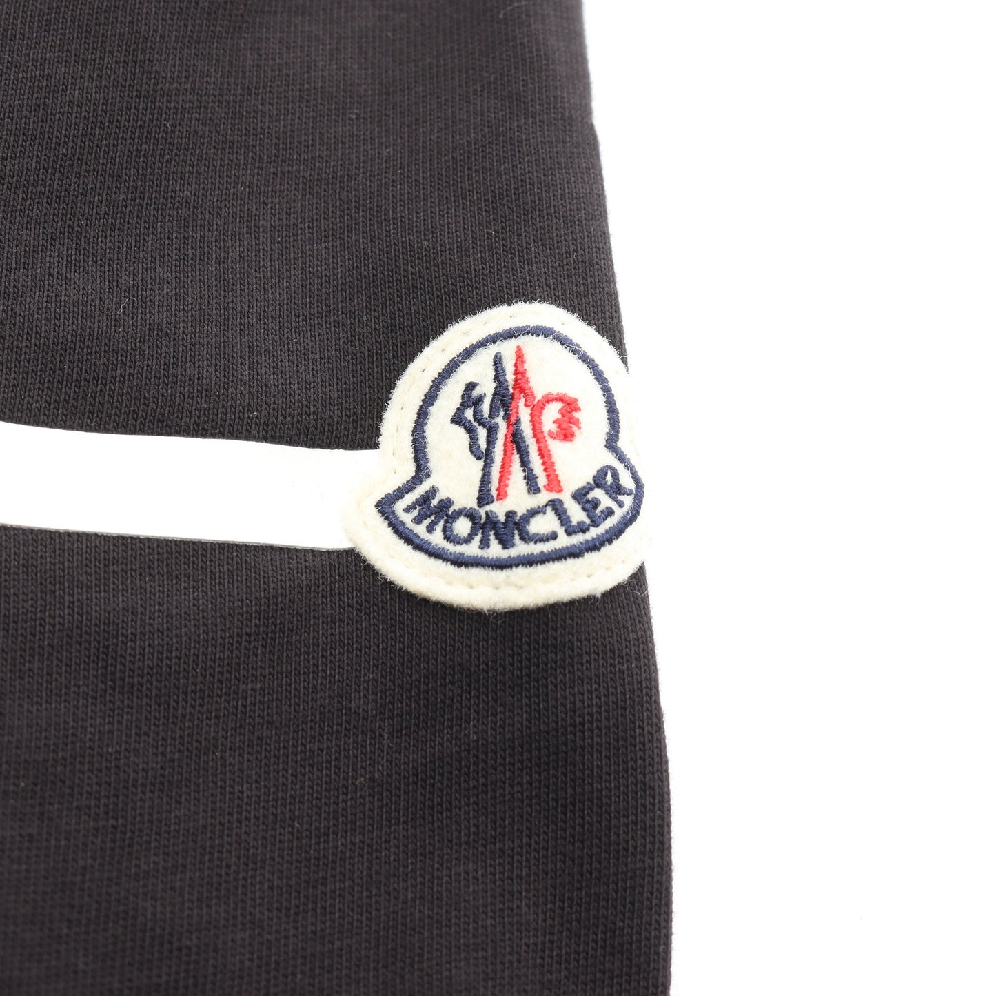 Tシャツ クルーネック 長袖 ロゴプリント コットン ブラック ホワイト モンクレール トップス MONCLER