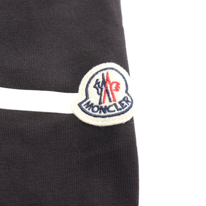 Tシャツ クルーネック 長袖 ロゴプリント コットン ブラック ホワイト モンクレール トップス MONCLER