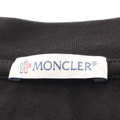 Tシャツ クルーネック 長袖 ロゴプリント コットン ブラック ホワイト モンクレール トップス MONCLER