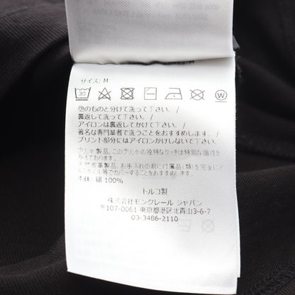 Tシャツ クルーネック 長袖 ロゴプリント コットン ブラック ホワイト モンクレール トップス MONCLER