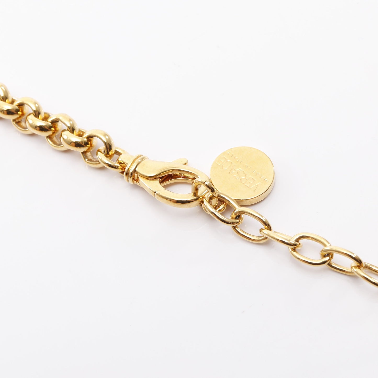 メデューサ グレカ ネックレス GP ラインストーン ゴールド クリア ヴェルサーチ アクセサリー Versace