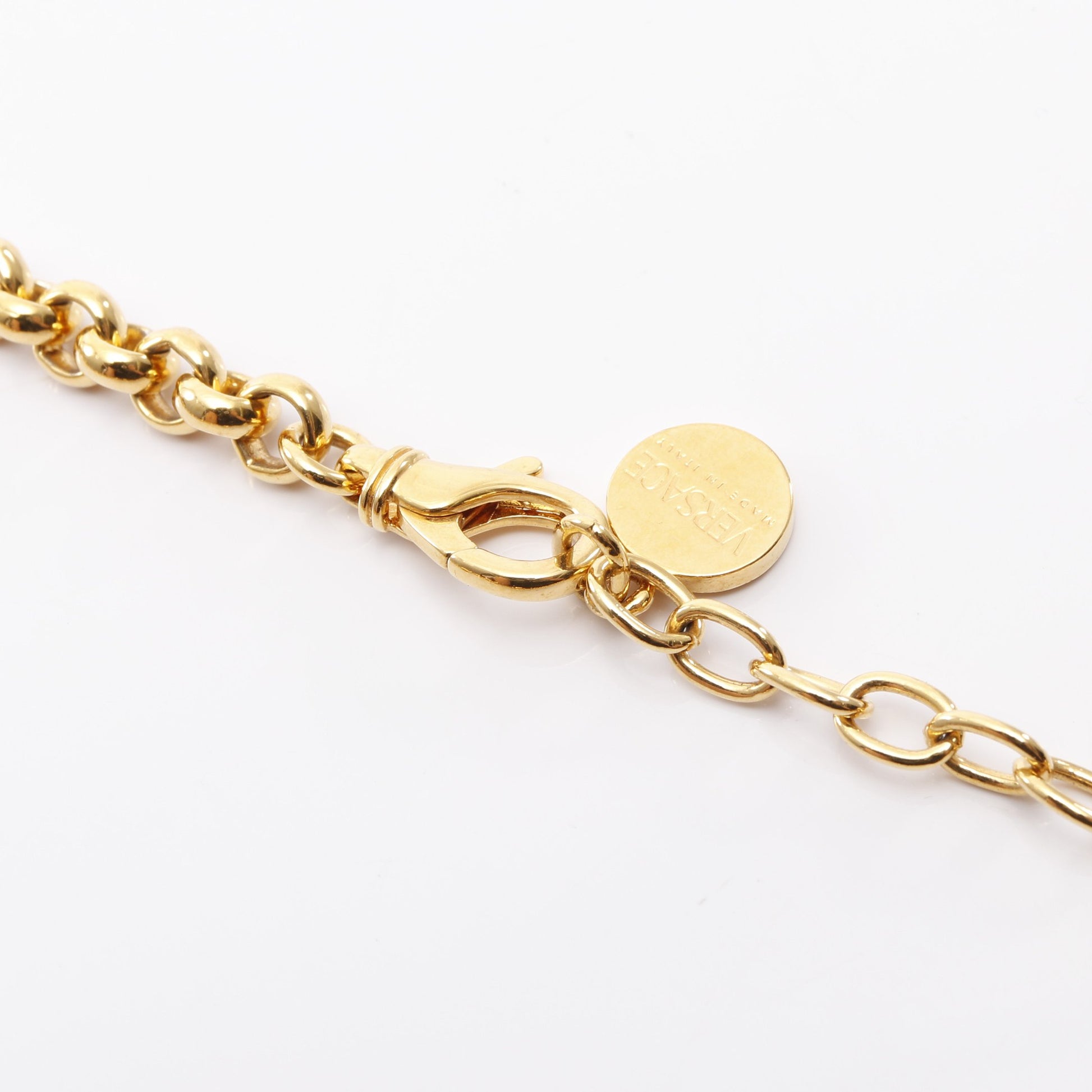 メデューサ グレカ ネックレス GP ラインストーン ゴールド クリア ヴェルサーチ アクセサリー Versace