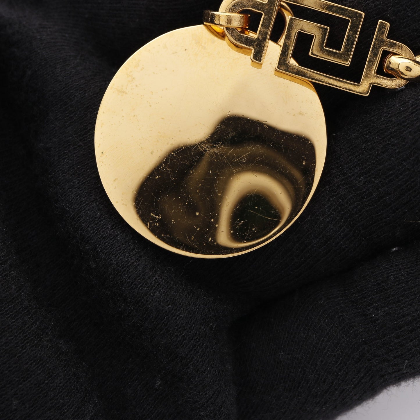 メデューサ グレカ ネックレス GP ラインストーン ゴールド クリア ヴェルサーチ アクセサリー Versace