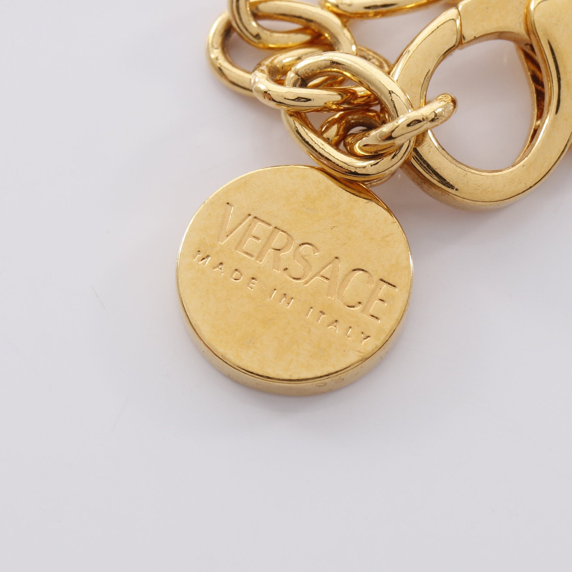 メデューサ グレカ ネックレス GP ラインストーン ゴールド クリア ヴェルサーチ アクセサリー Versace