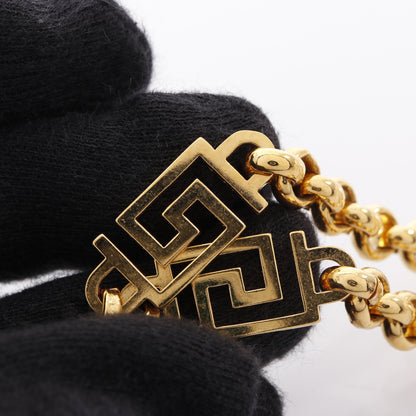 メデューサ グレカ ネックレス GP ラインストーン ゴールド クリア ヴェルサーチ アクセサリー Versace