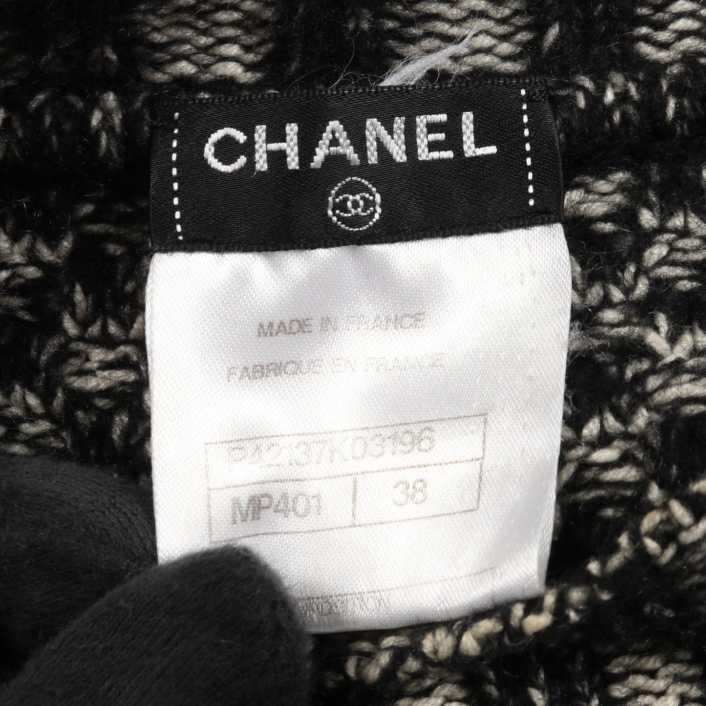 ニットワンピース シルク カシミヤ ウール レーヨン ブラック オフホワイト シャネル ワンピース CHANEL