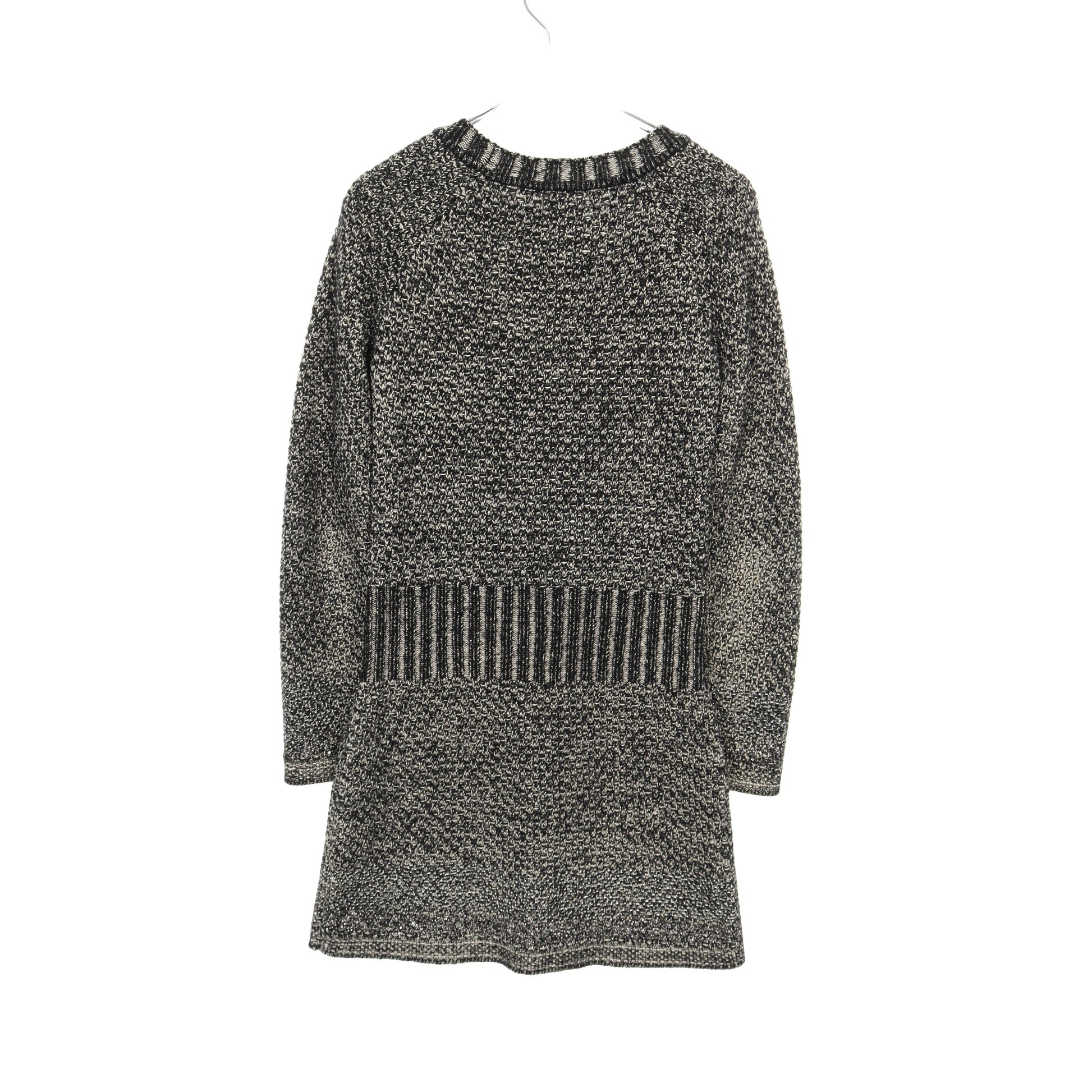 ニットワンピース シルク カシミヤ ウール レーヨン ブラック オフホワイト シャネル ワンピース CHANEL