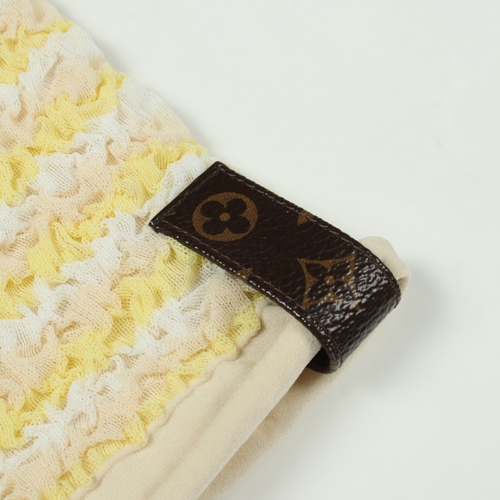 クリンクルニット トップス 半袖 ライトベージュ イエロー ホワイト ルイヴィトン トップス LOUIS VUITTON