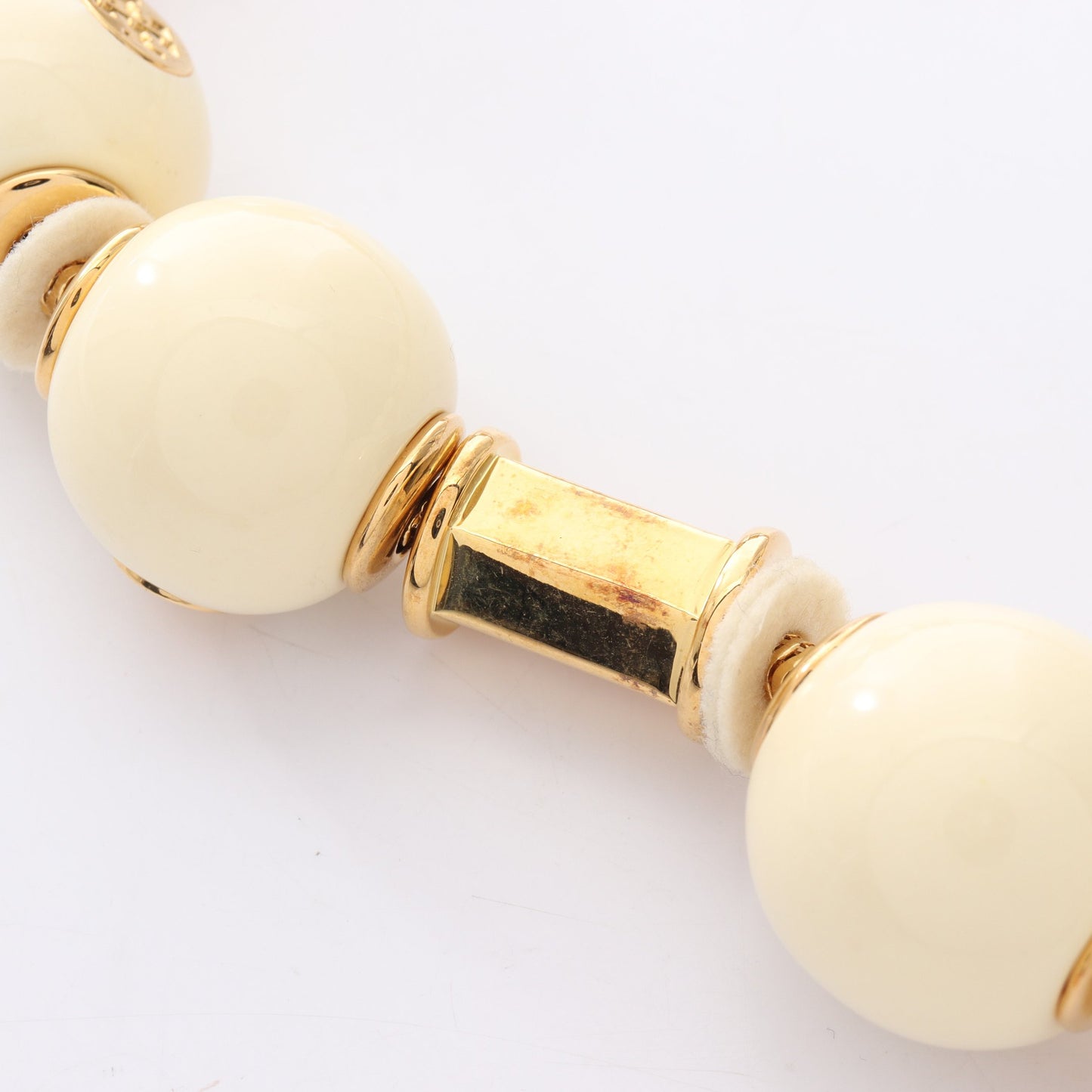 ロゴ ネックレス GP ゴールド アイボリー トリーバーチ アクセサリー TORY BURCH
