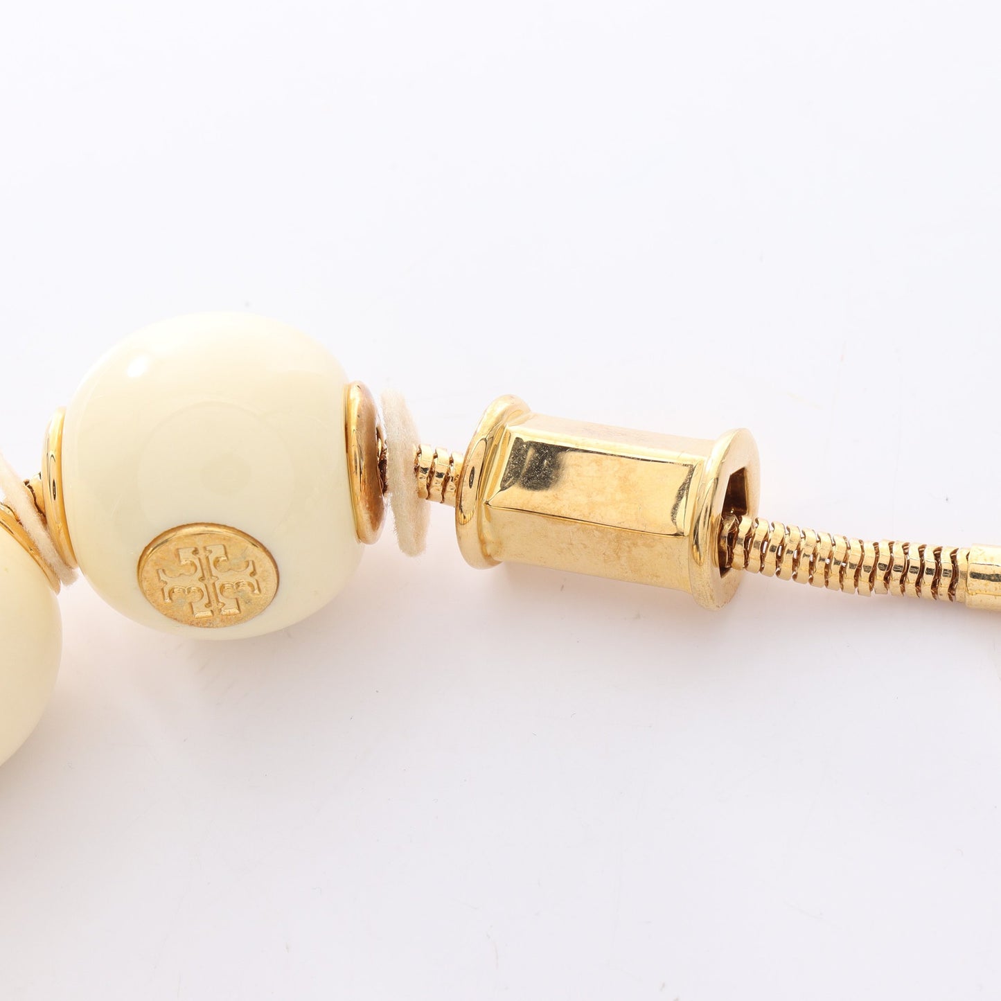 ロゴ ネックレス GP ゴールド アイボリー トリーバーチ アクセサリー TORY BURCH