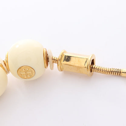 ロゴ ネックレス GP ゴールド アイボリー トリーバーチ アクセサリー TORY BURCH