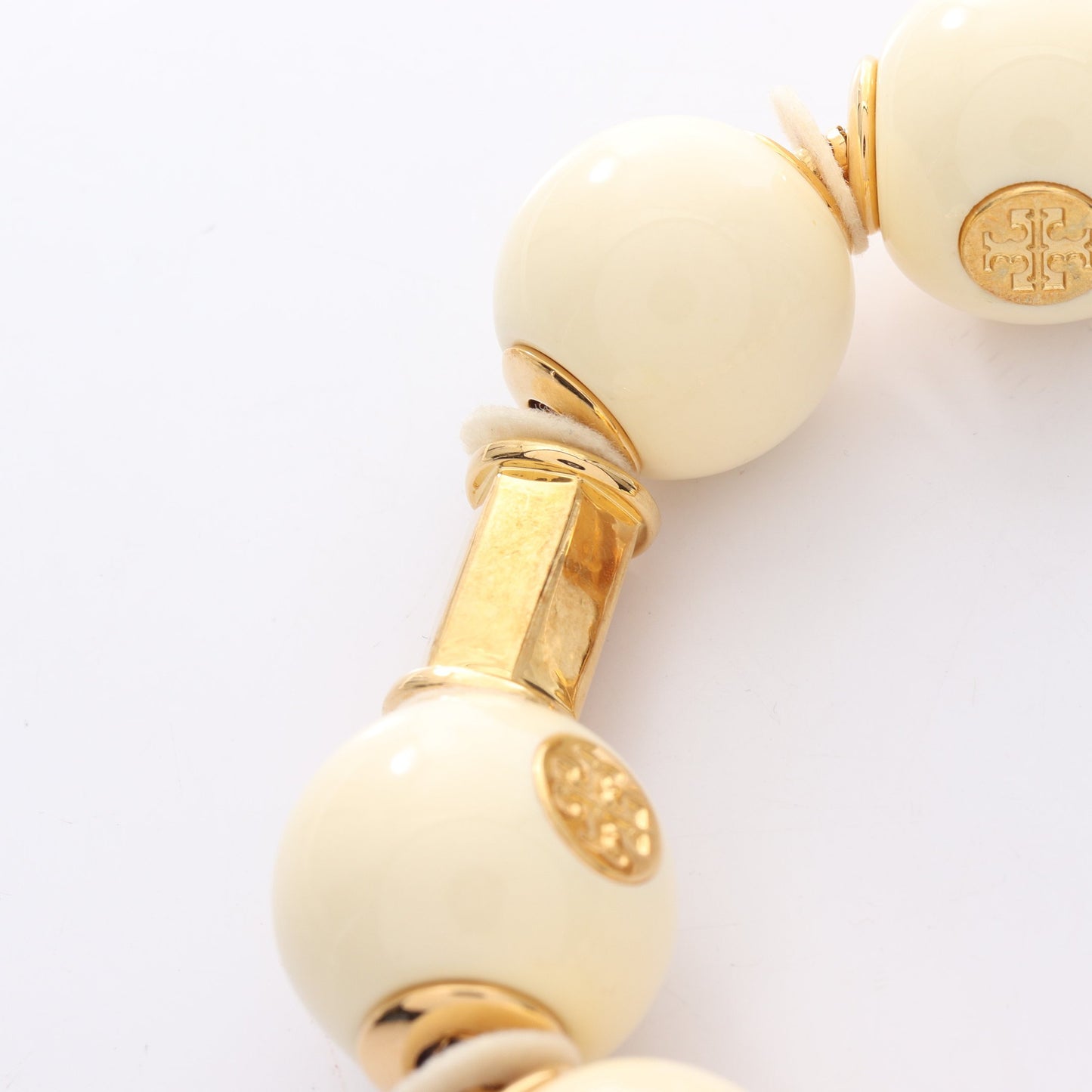 ロゴ ネックレス GP ゴールド アイボリー トリーバーチ アクセサリー TORY BURCH