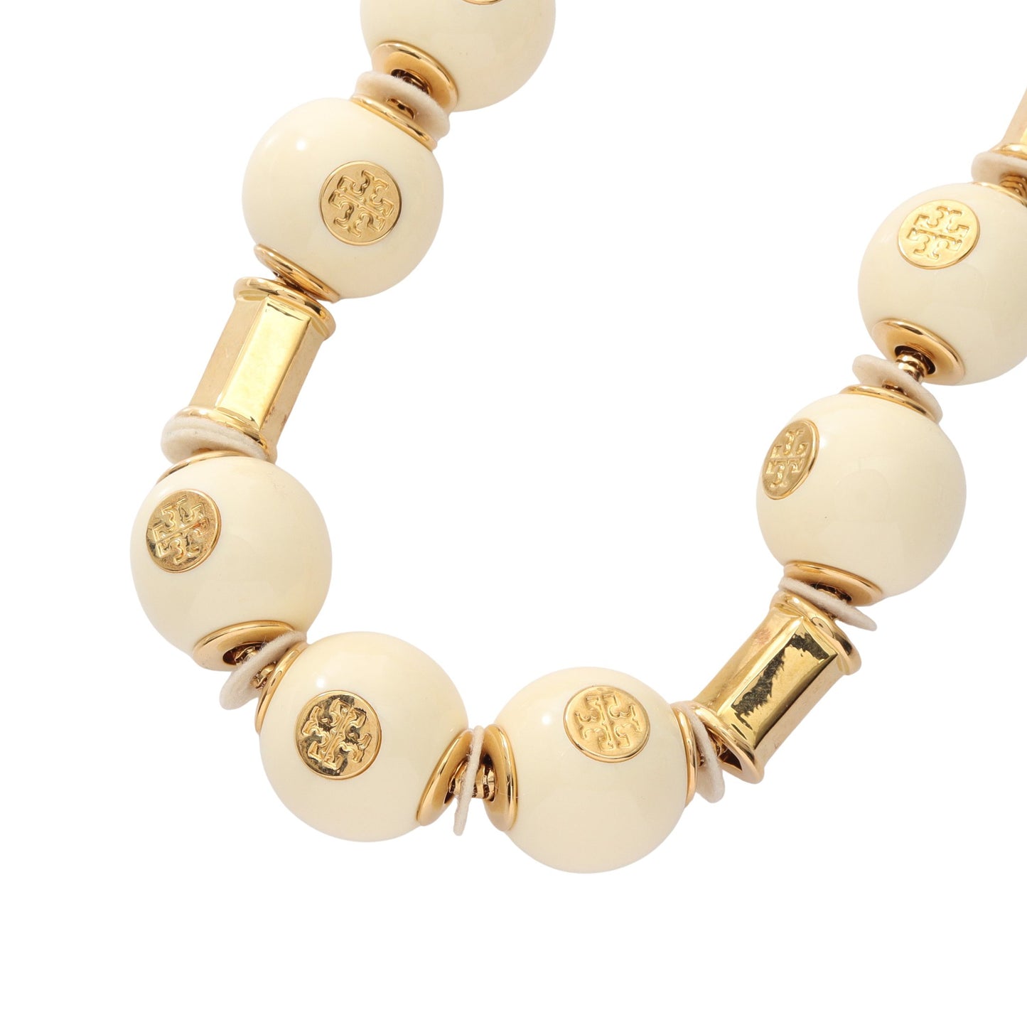 ロゴ ネックレス GP ゴールド アイボリー トリーバーチ アクセサリー TORY BURCH
