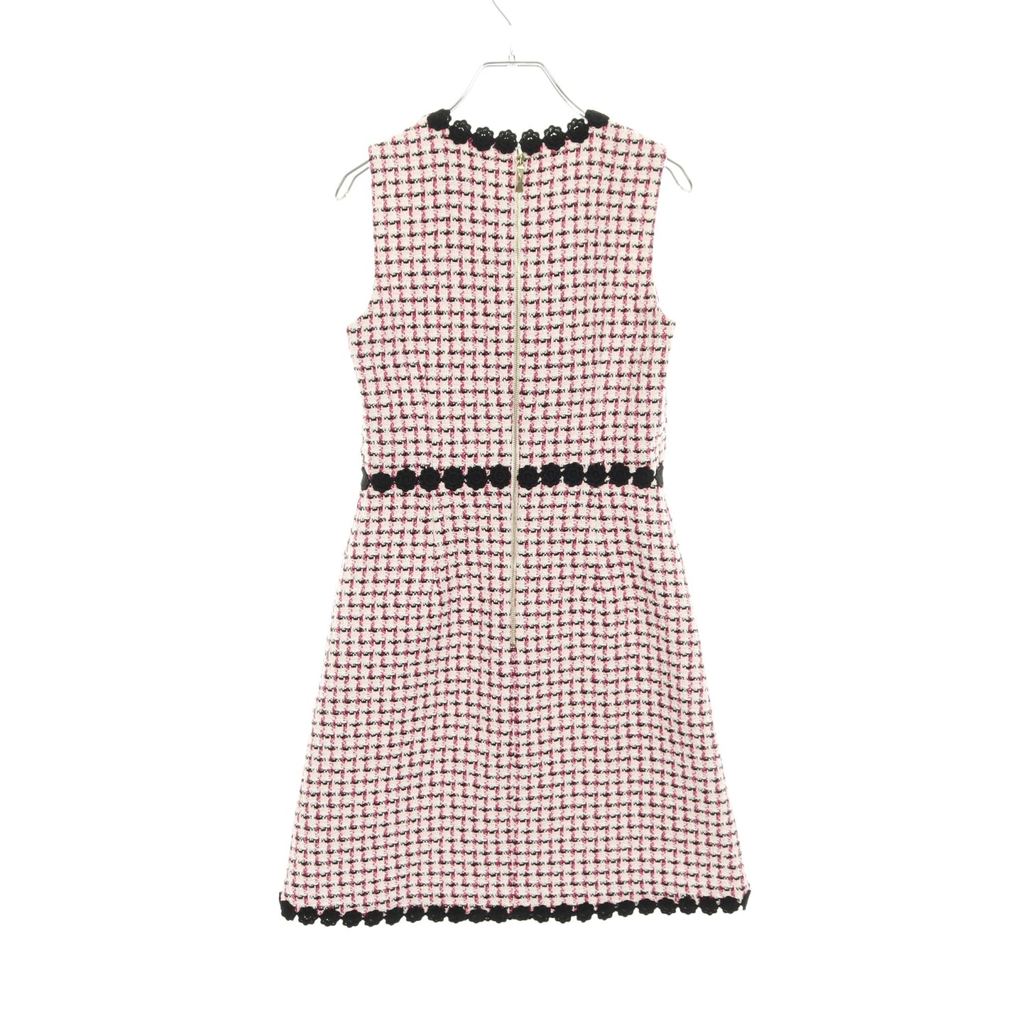 フラワーモチーフ ツイード ワンピース ノースリーブ コットン ピンク マルチカラー ケイトスペード ワンピース kate spade